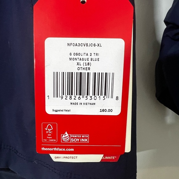 The North Face Girls’ Osolita Triclimate-NWT - Picture 4 of 8